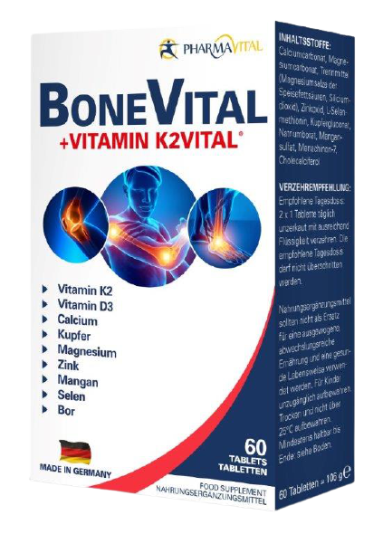 BONEVITAL – 60 tablet z Magnezijem in Kalcijem + VITAMIN K2VITAL